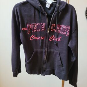 Princess Cruise Black Zip Hoodie W/pockets Sz L